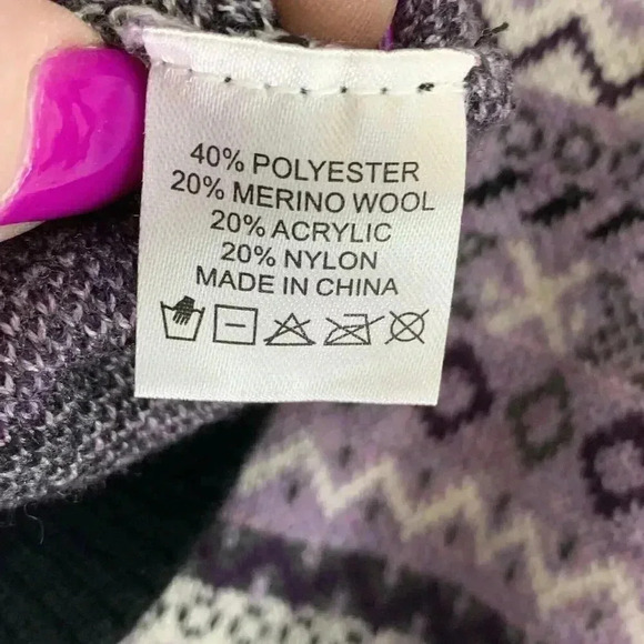 Neve Designs Women's Zoe Crewneck Nordic Sweater Size S 20% Merino Wool Pullover - Picture 6 of 6